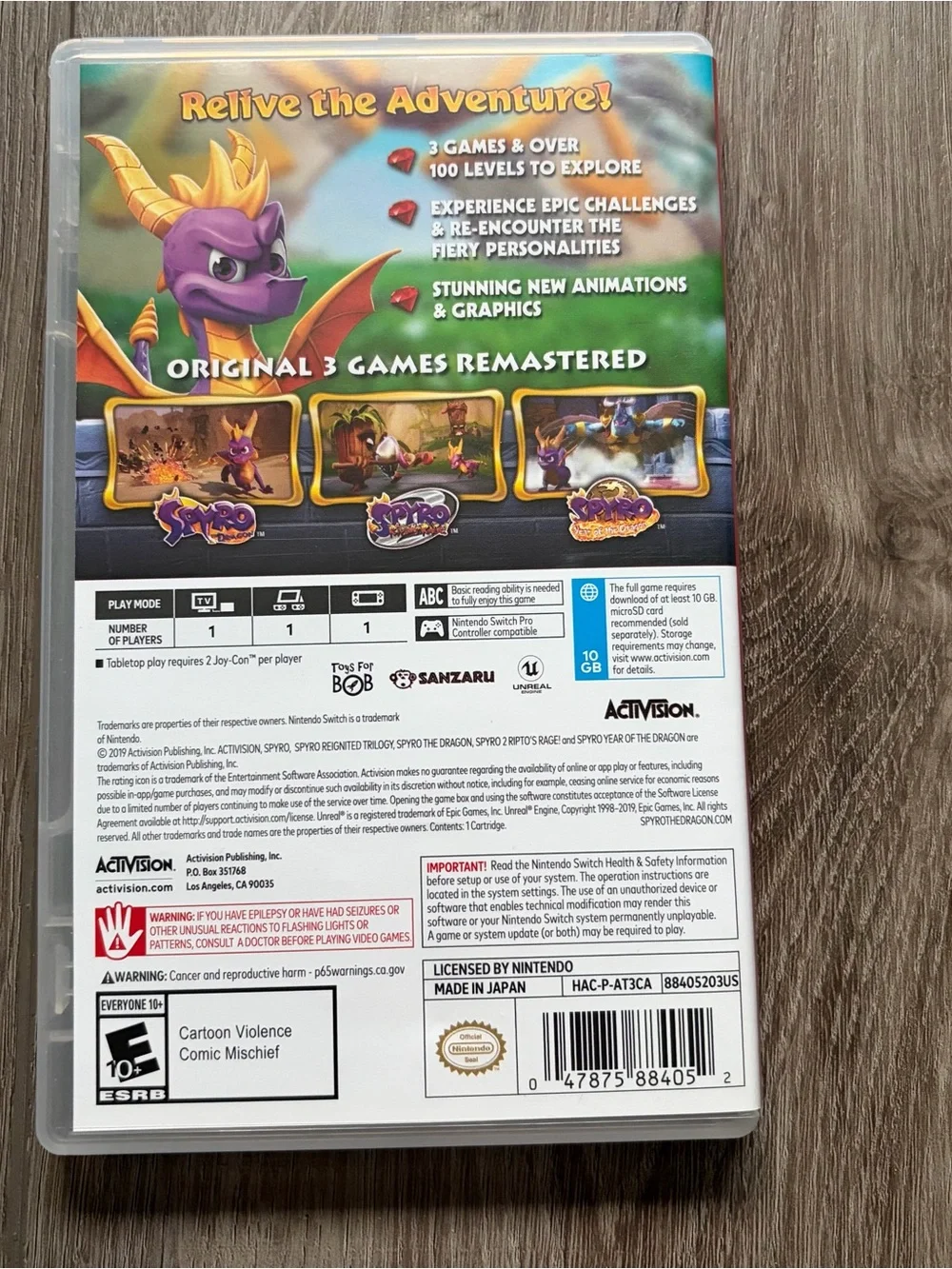 Spyro Reignited Trilogy Nintendo Switch